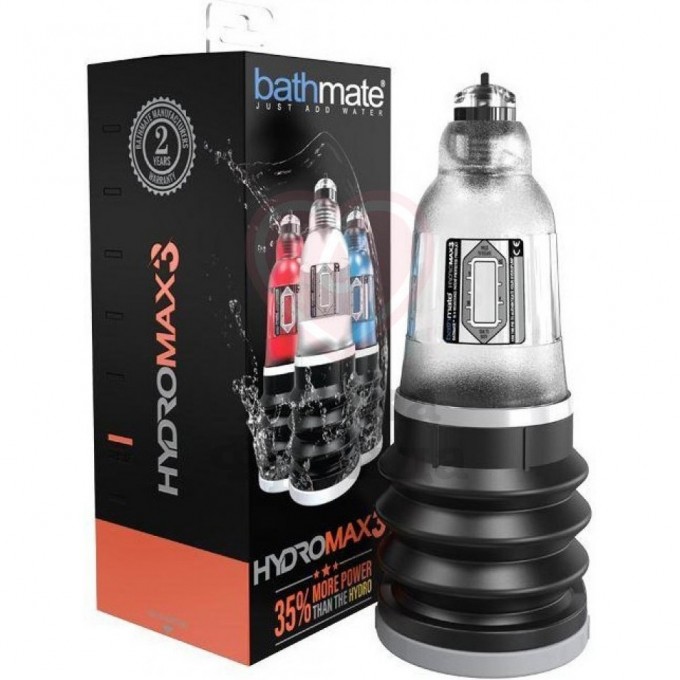 Гидропомпа BATHMATE HYDROMAX3 прозрачная BM-HM3-CC Гидропомпа BATHMATE HYDROMAX3 прозрачная BM-HM3-CC